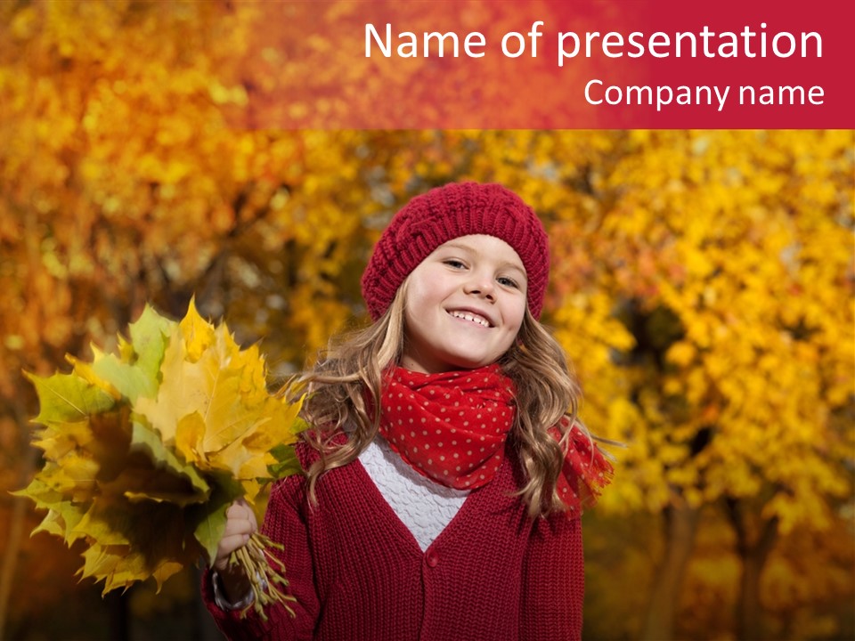 Seasonal October Looking Up PowerPoint Template