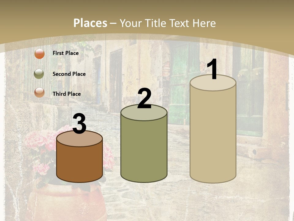 Textured History Village PowerPoint Template