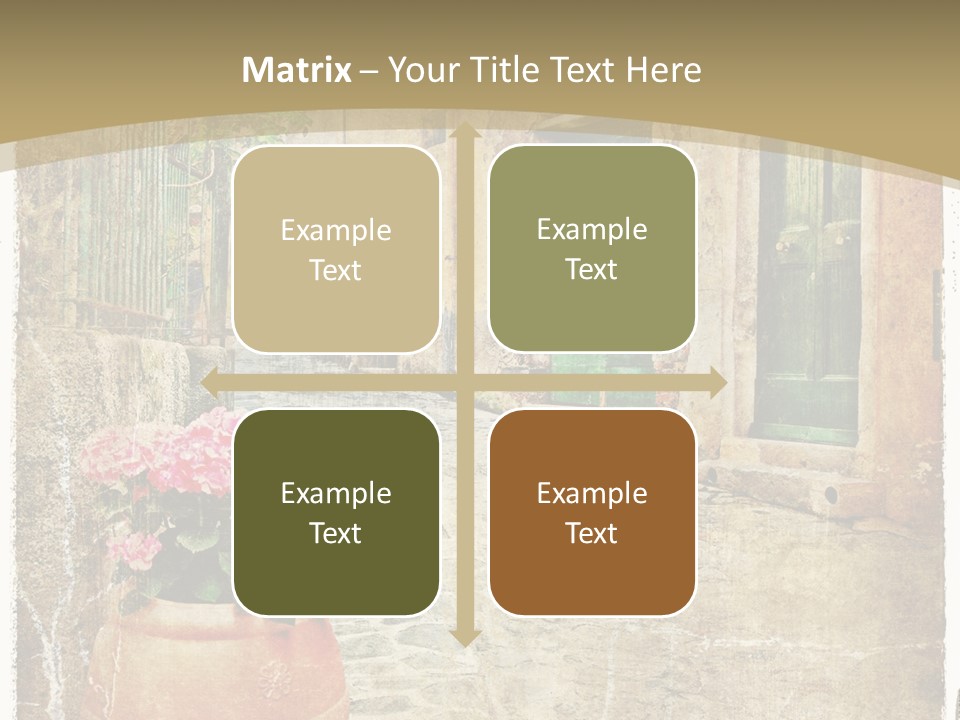 Textured History Village PowerPoint Template
