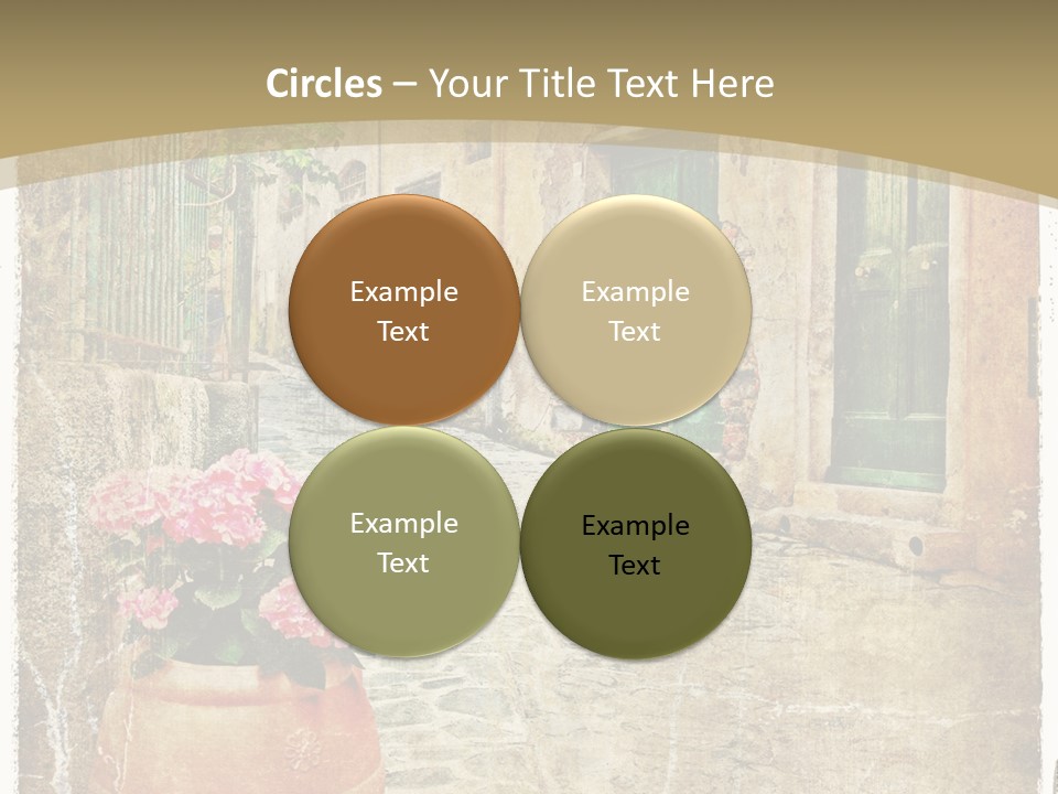 Textured History Village PowerPoint Template