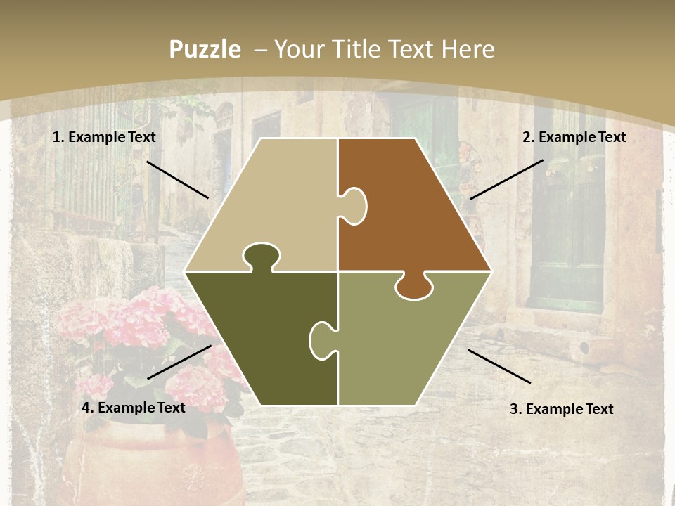 Textured History Village PowerPoint Template