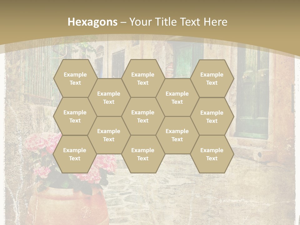Textured History Village PowerPoint Template