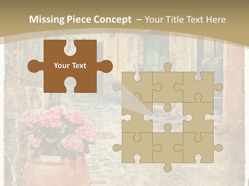 Textured History Village PowerPoint Template