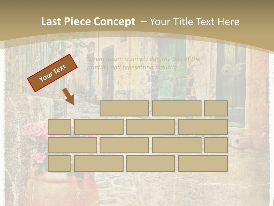 Textured History Village PowerPoint Template
