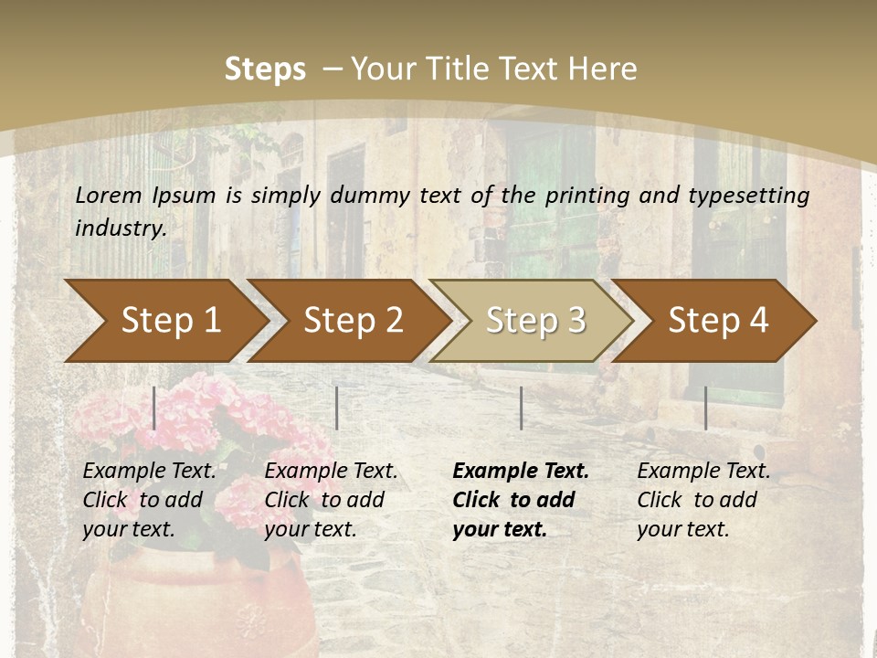 Textured History Village PowerPoint Template