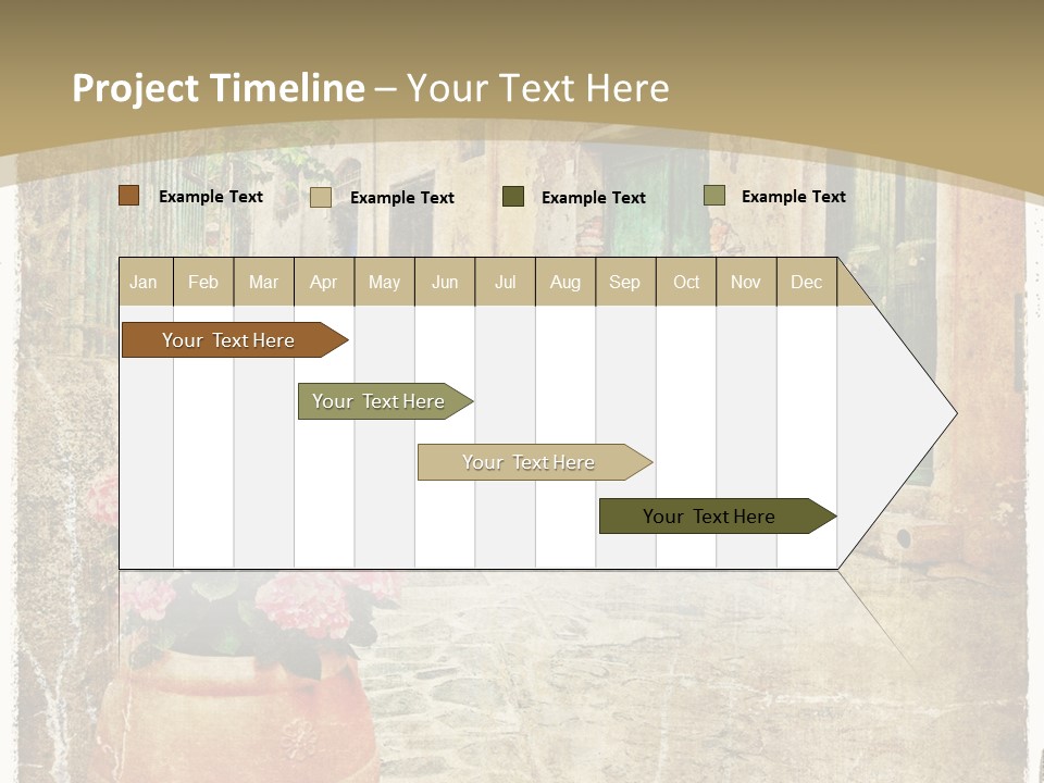 Textured History Village PowerPoint Template