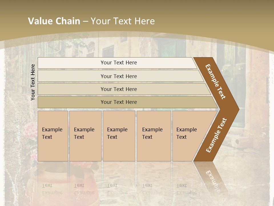 Textured History Village PowerPoint Template