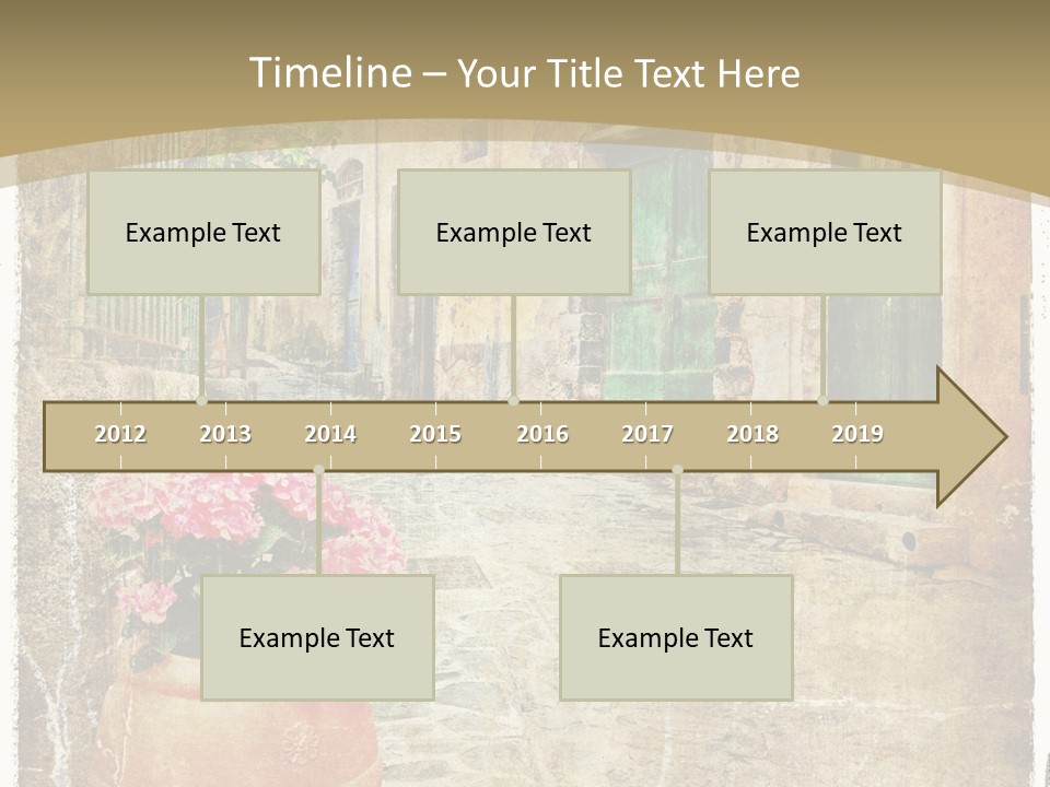 Textured History Village PowerPoint Template