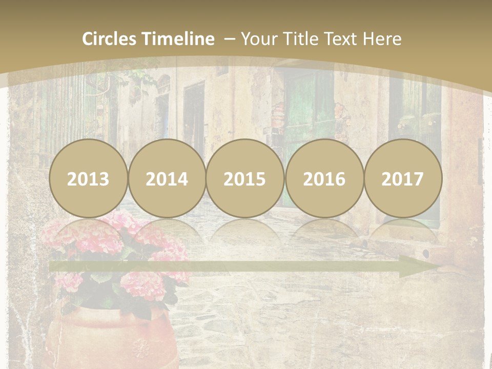 Textured History Village PowerPoint Template