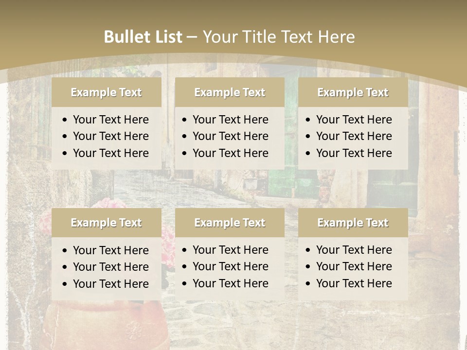 Textured History Village PowerPoint Template