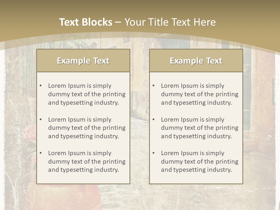 Textured History Village PowerPoint Template