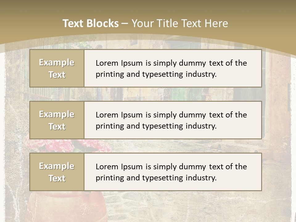 Textured History Village PowerPoint Template