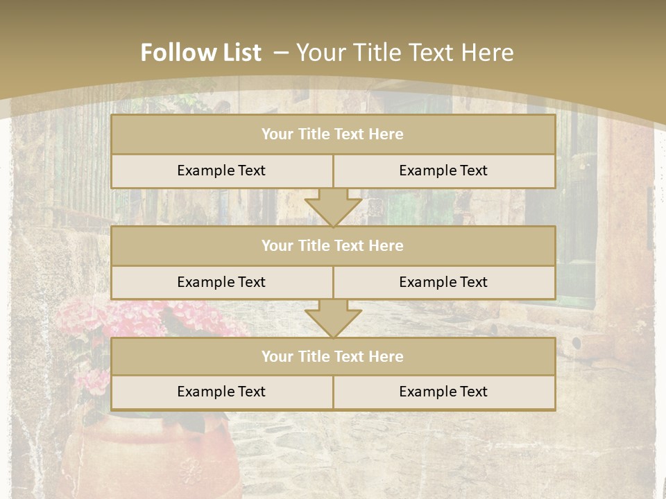 Textured History Village PowerPoint Template