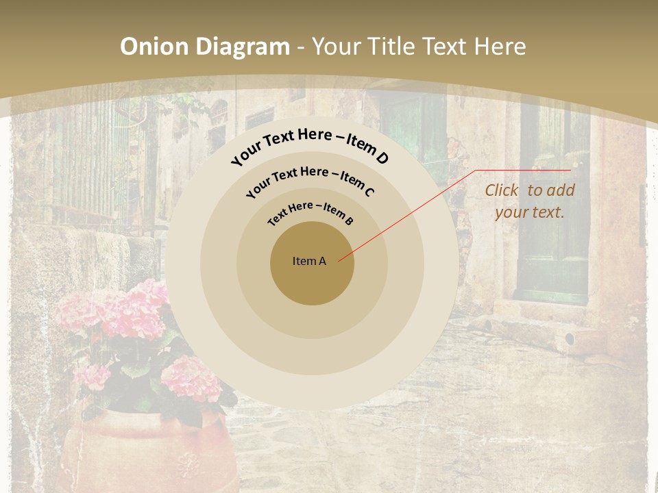 Textured History Village PowerPoint Template