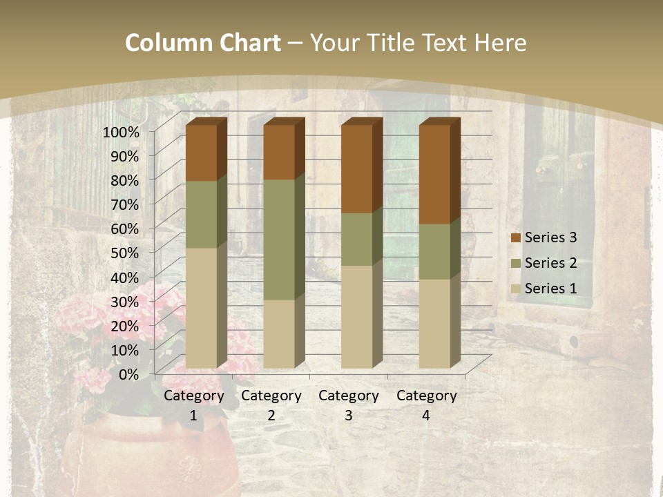 Textured History Village PowerPoint Template