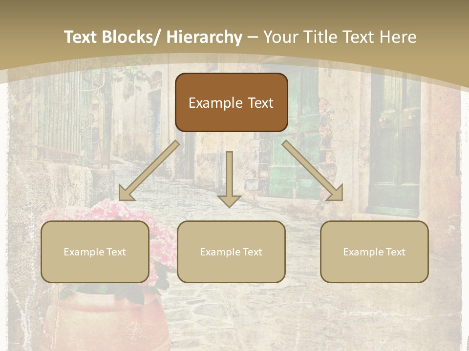 Textured History Village PowerPoint Template