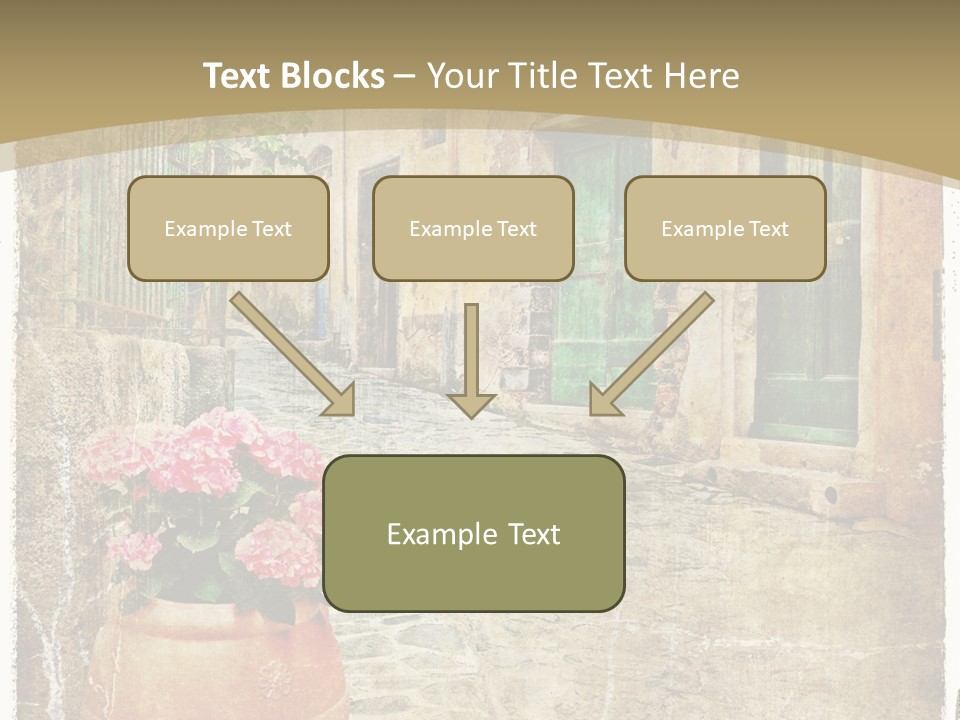 Textured History Village PowerPoint Template