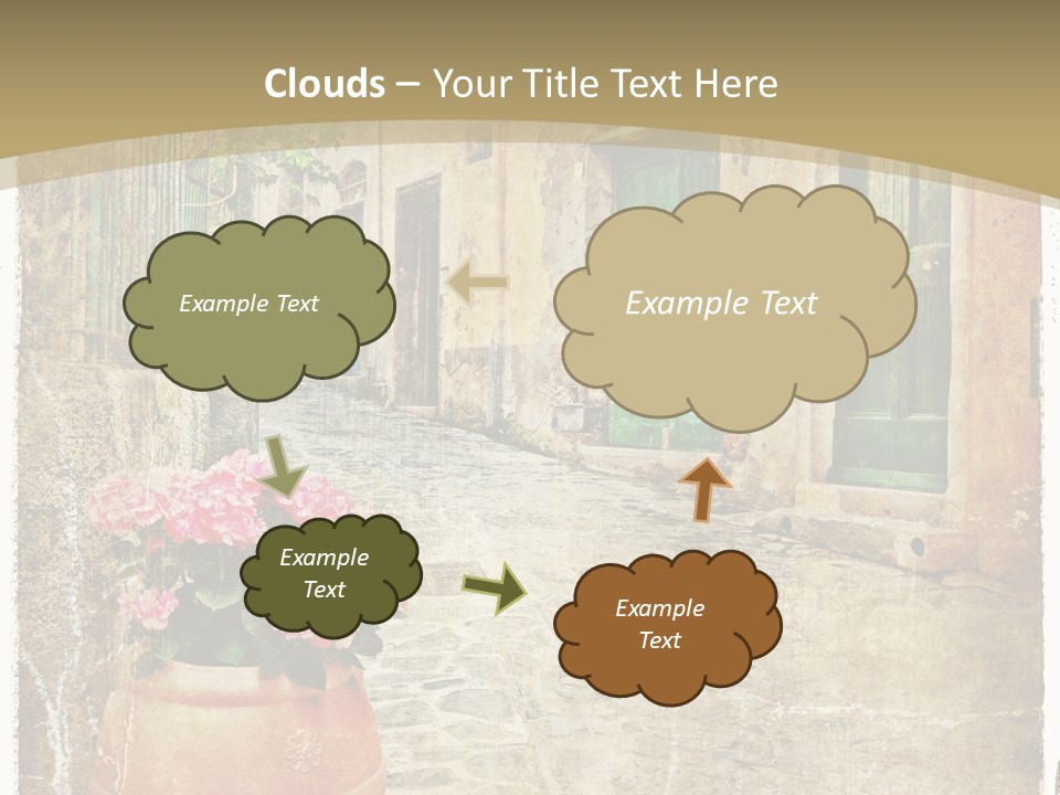 Textured History Village PowerPoint Template