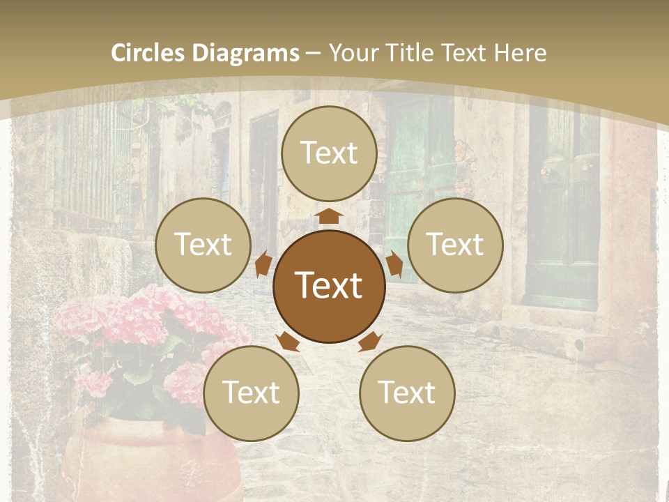 Textured History Village PowerPoint Template