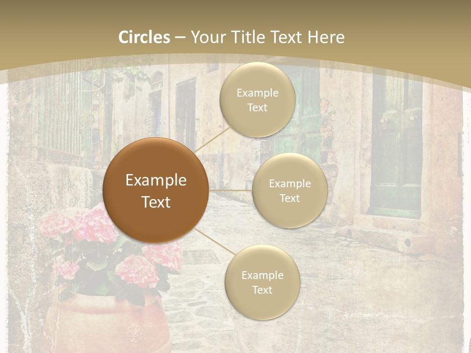 Textured History Village PowerPoint Template