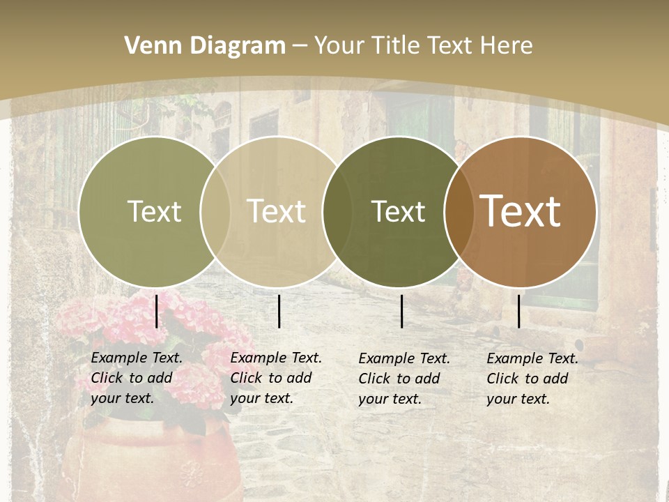 Textured History Village PowerPoint Template