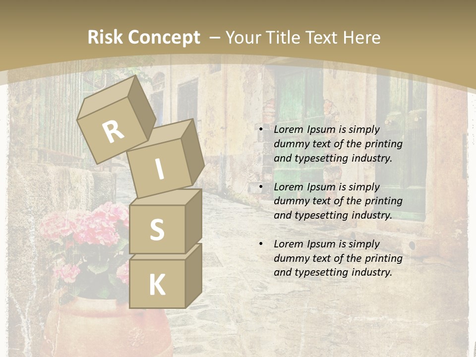 Textured History Village PowerPoint Template