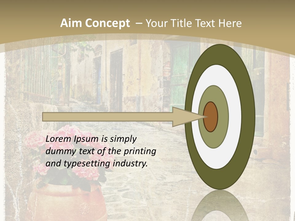 Textured History Village PowerPoint Template