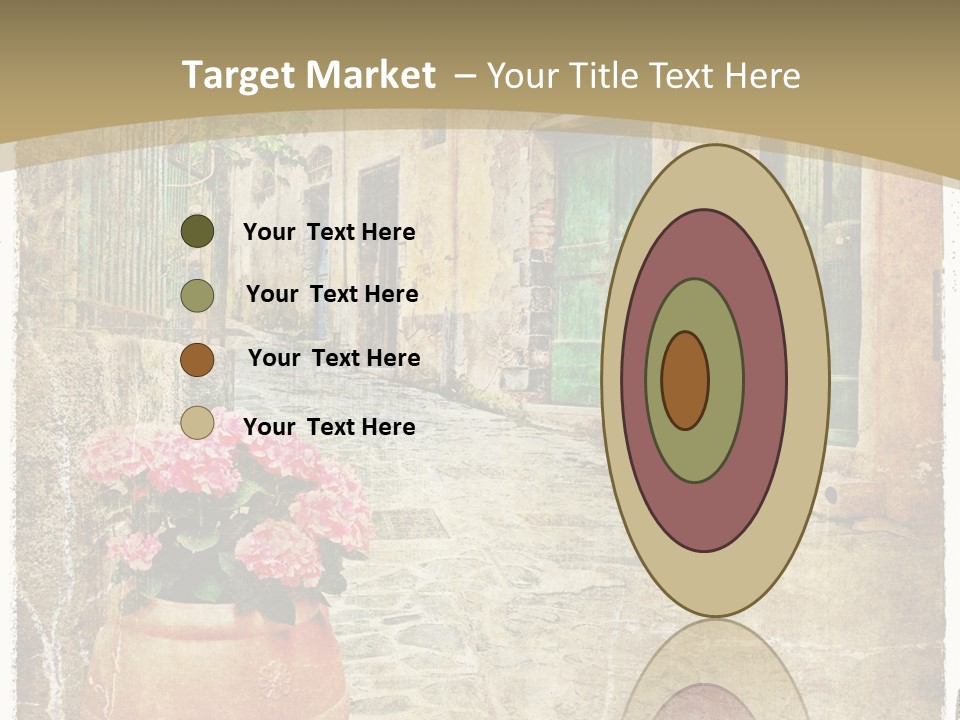 Textured History Village PowerPoint Template