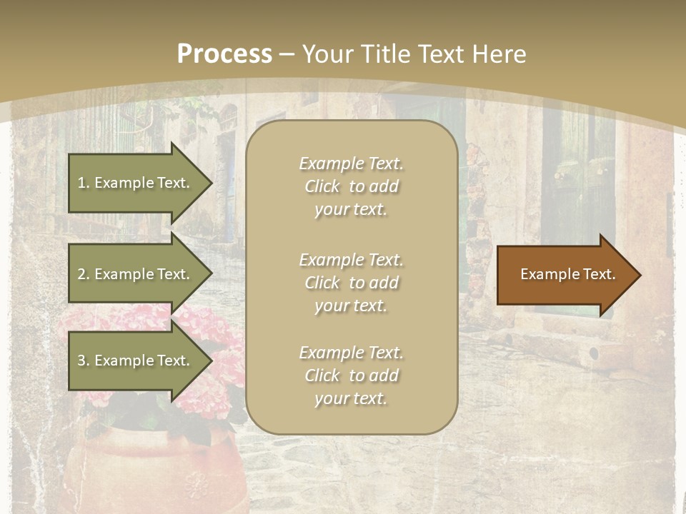 Textured History Village PowerPoint Template