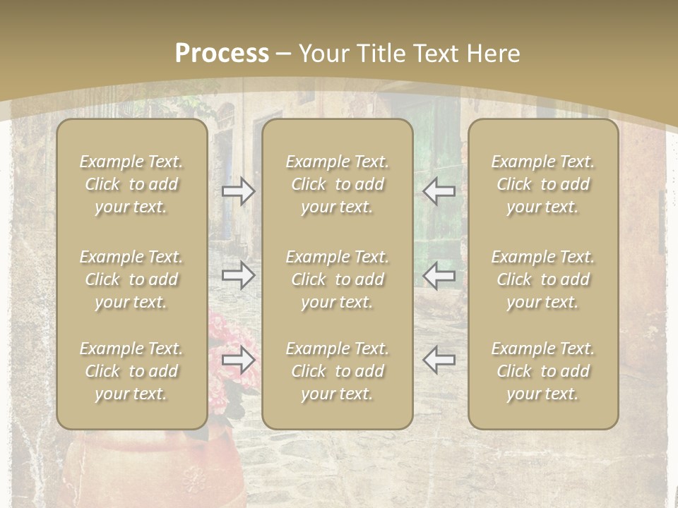 Textured History Village PowerPoint Template