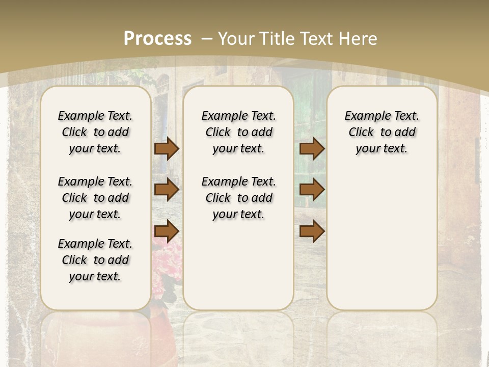 Textured History Village PowerPoint Template