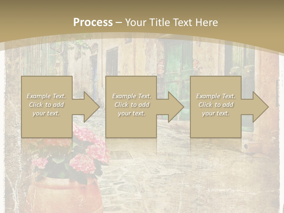 Textured History Village PowerPoint Template
