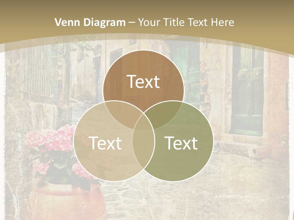 Textured History Village PowerPoint Template