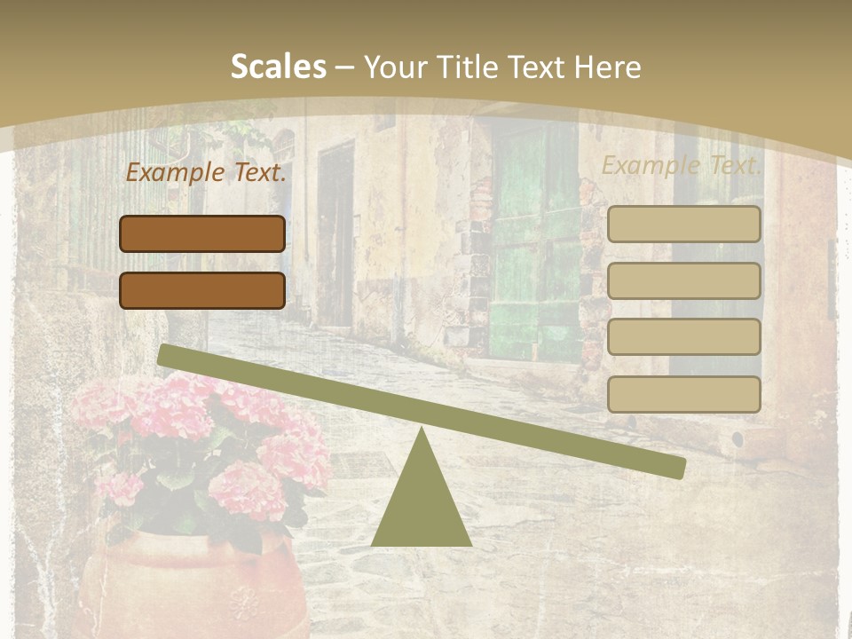 Textured History Village PowerPoint Template