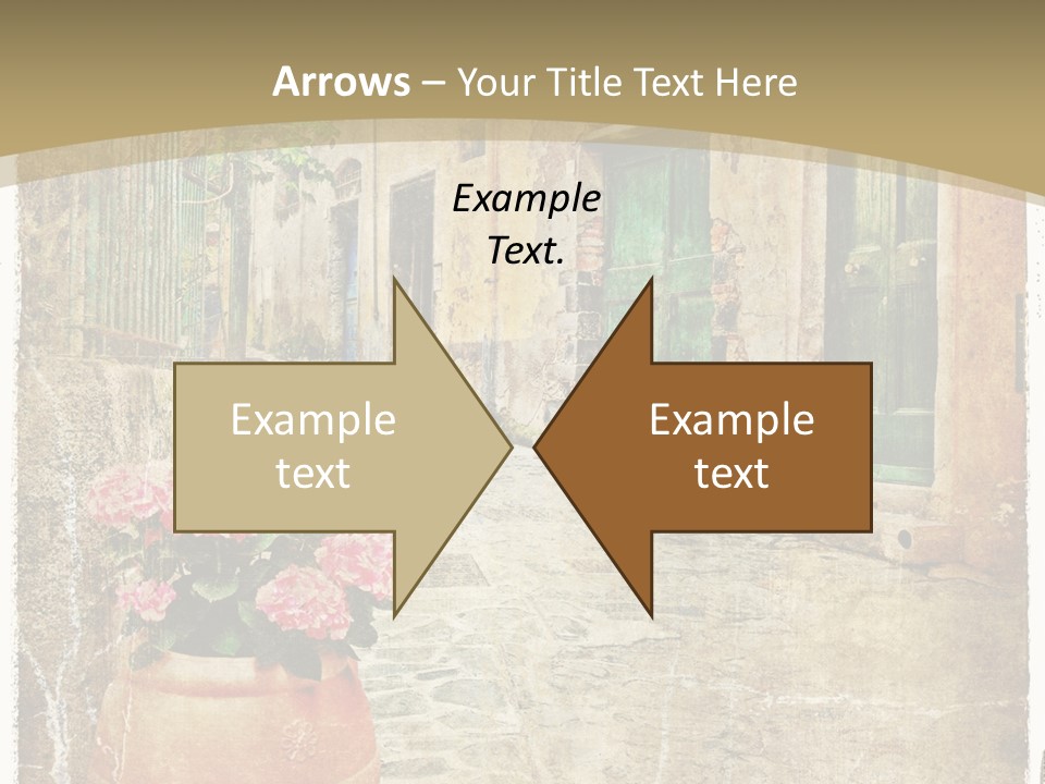 Textured History Village PowerPoint Template