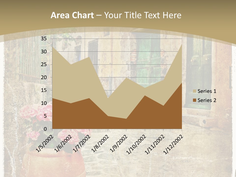 Textured History Village PowerPoint Template