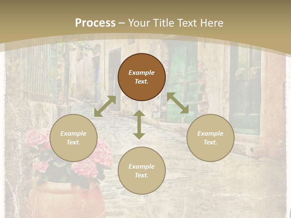Textured History Village PowerPoint Template