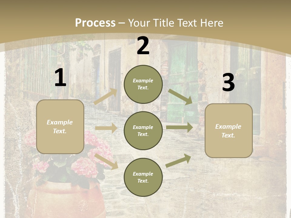 Textured History Village PowerPoint Template