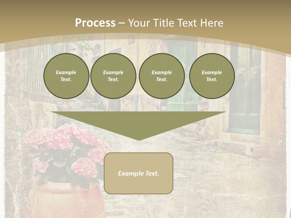 Textured History Village PowerPoint Template