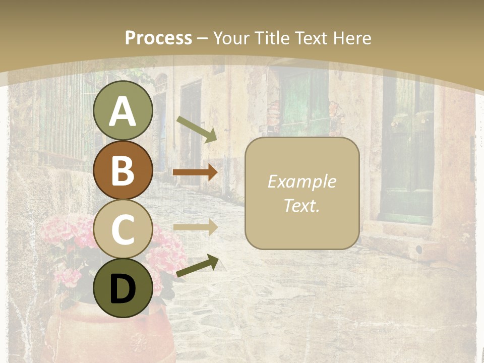 Textured History Village PowerPoint Template
