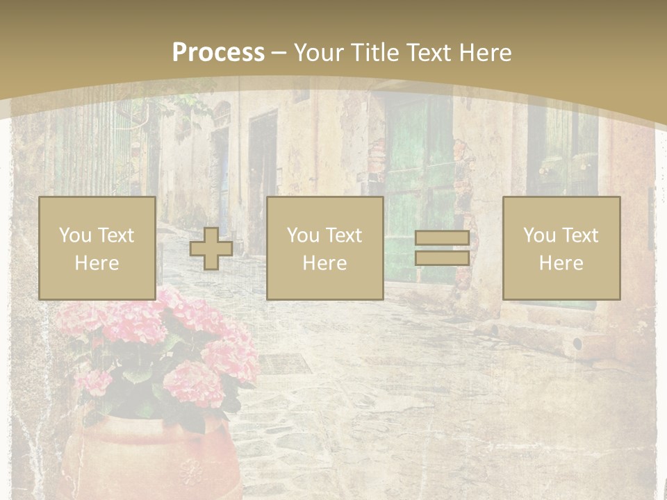 Textured History Village PowerPoint Template