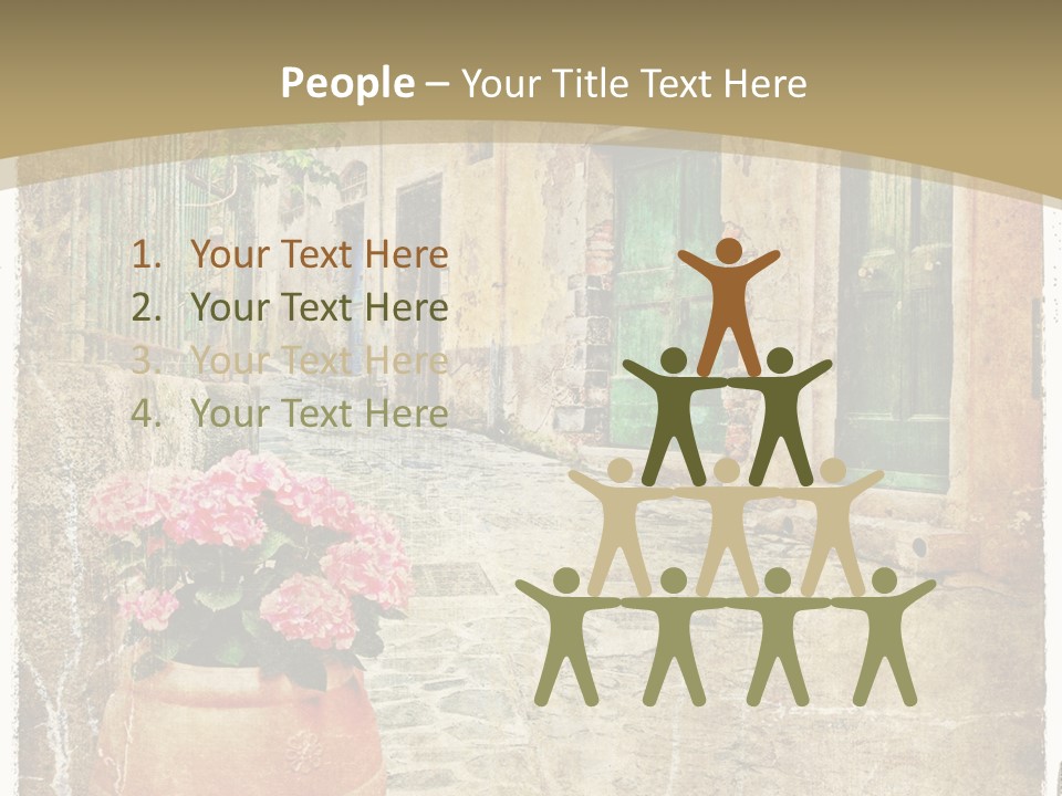 Textured History Village PowerPoint Template