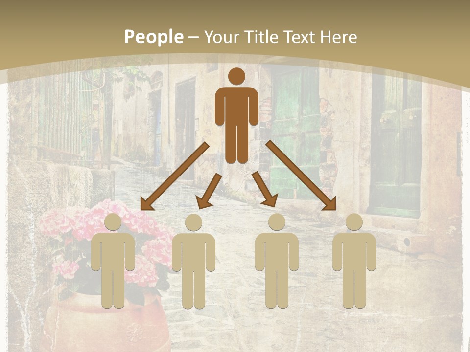 Textured History Village PowerPoint Template