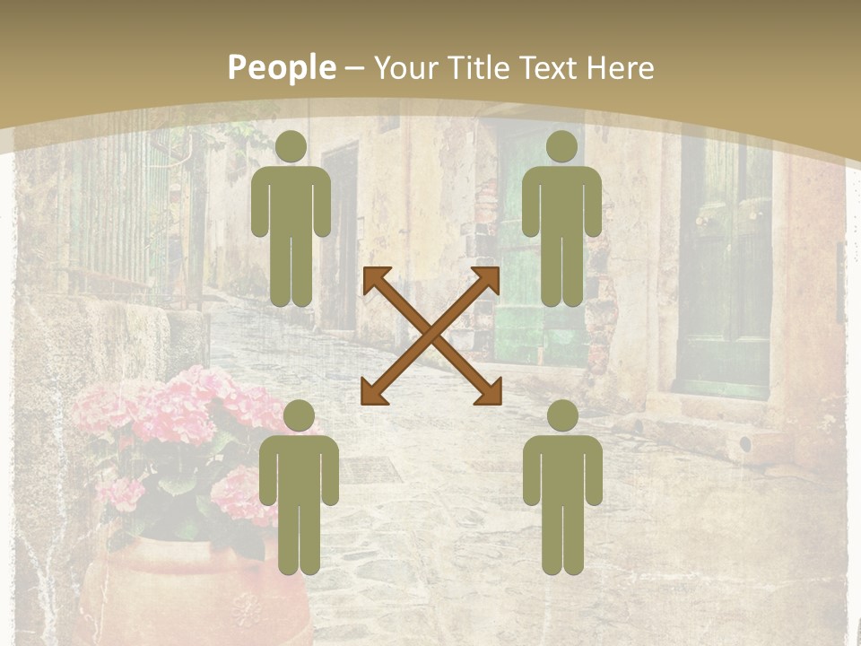 Textured History Village PowerPoint Template