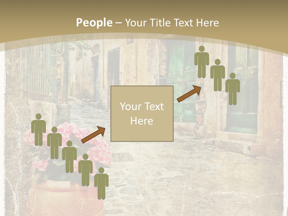 Textured History Village PowerPoint Template