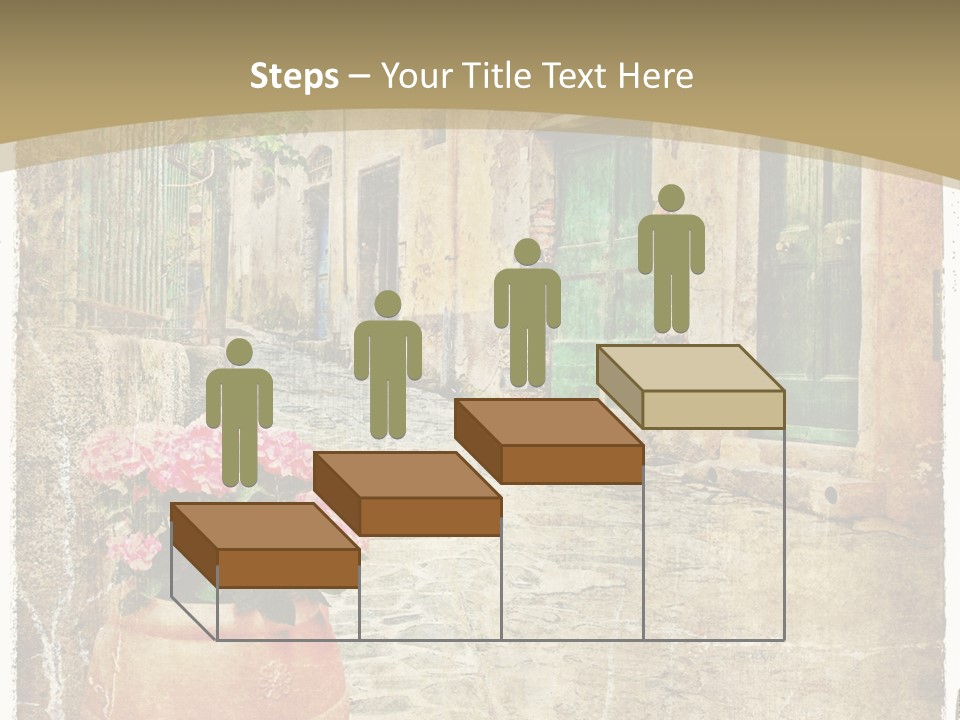 Textured History Village PowerPoint Template
