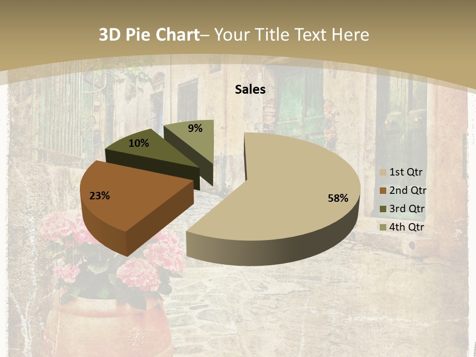 Textured History Village PowerPoint Template