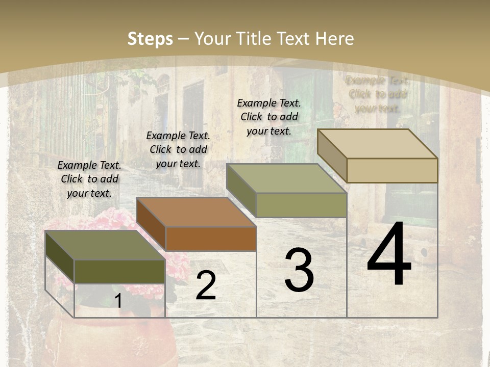 Textured History Village PowerPoint Template