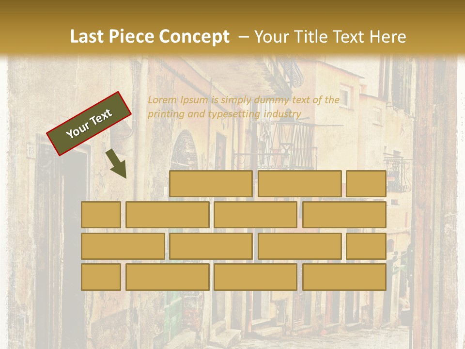 Architecture Garden Sidewalk PowerPoint Template