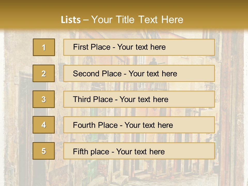 Architecture Garden Sidewalk PowerPoint Template